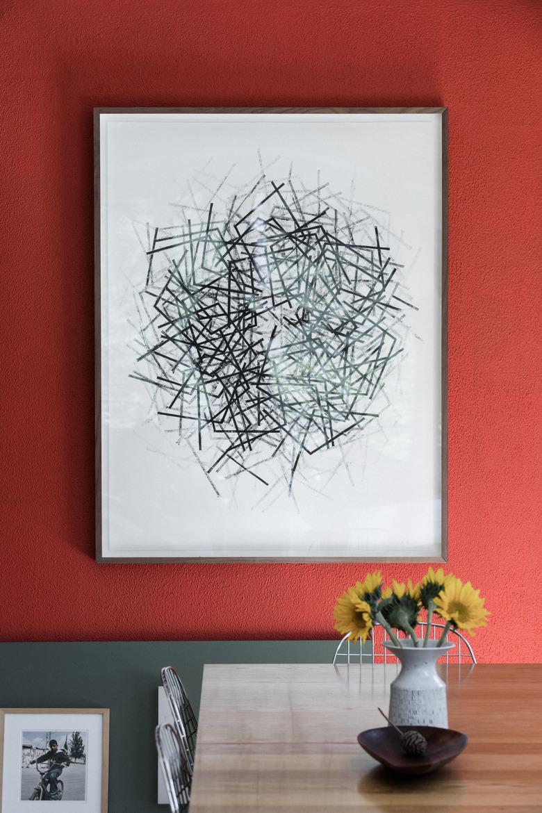 Giant monoprint by artist Ros Cross