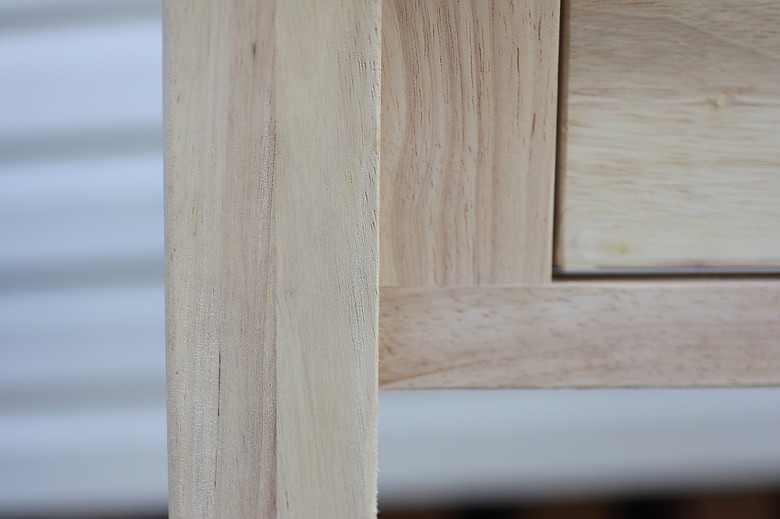 Close up view of wood surface with raised grain