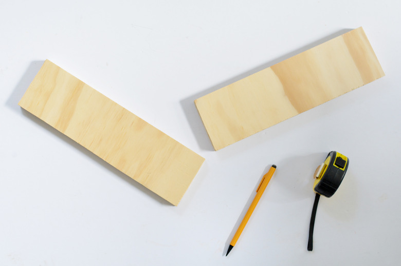 Wooden plywood shelves