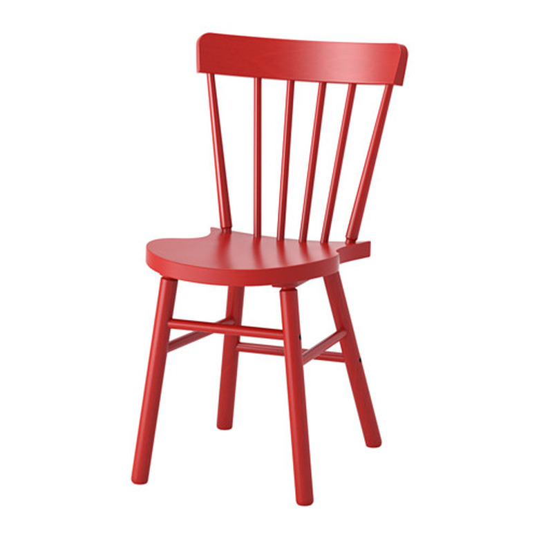 red dining chair