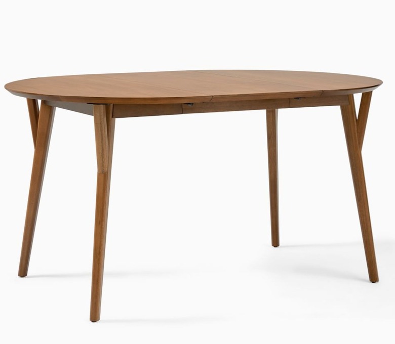 Mid Century Oval Expandable Dining Table