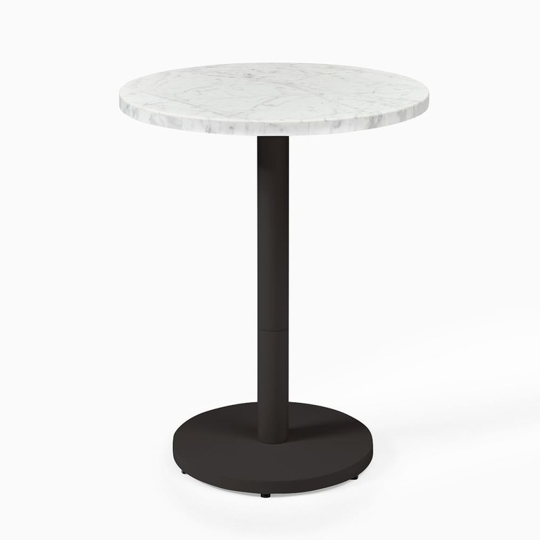 White Marble Round Bistro Table