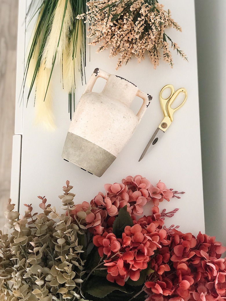 Materials for faux flower arrangement