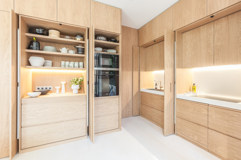 kitchen with built in storage