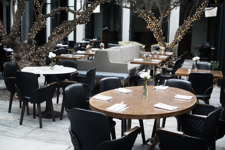 Outdoor patio seating at Ysabel