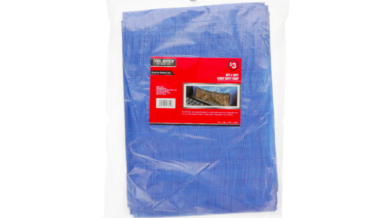 Dollar Tree's Tool Bench Hardware plastic tarp