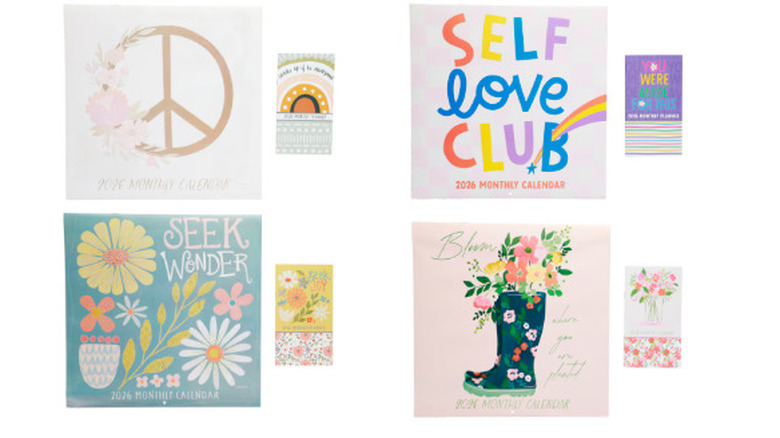 Wall calendar and planner duos from Dollar Tree