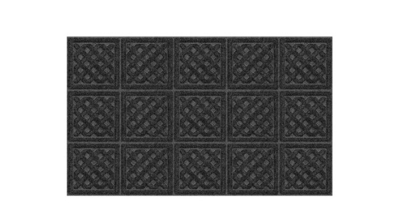 Black Dollar Tree rubber-backed doormat