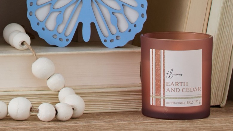 Dollar General True Living scented candles in Earth & Cedar