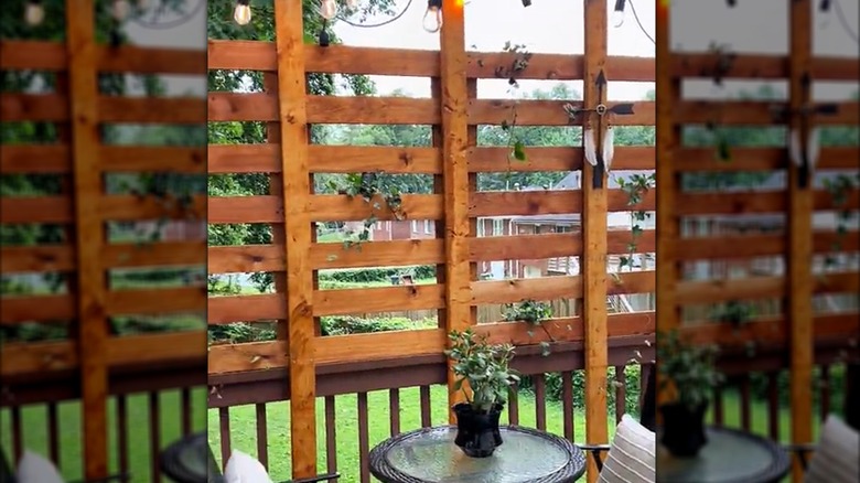Pallets constructed into a deck rail topper