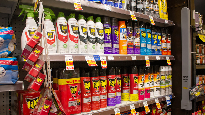 Store shelves are stocked full of insect repellent