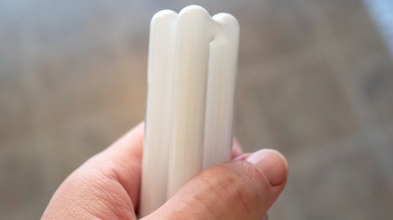 Fluorescent tube light bulb closeup