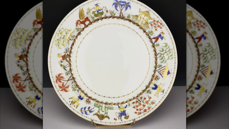 A Tiffany Cirque Chinois dinner plate