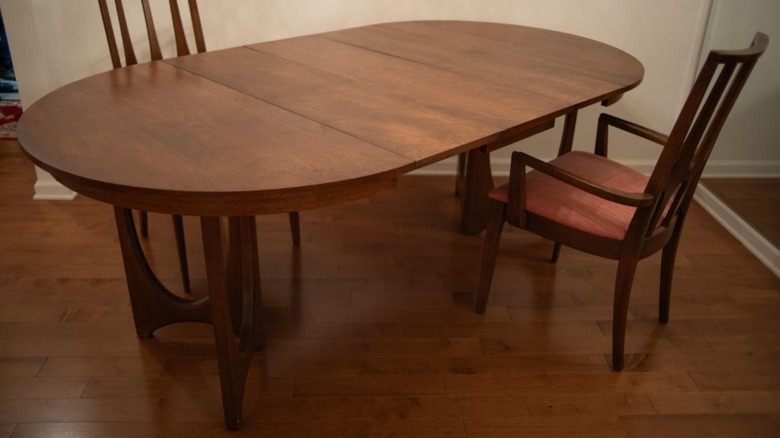 Broyhill Brasilia dining room table with two chairs
