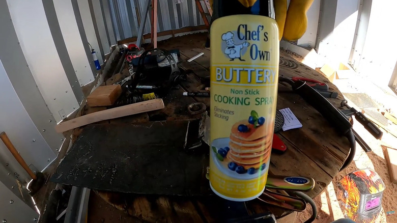 Testing cooking spray as an anti-spatter spray for welding