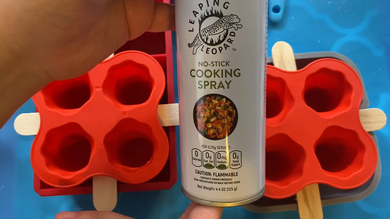 Testing cooking spray as a mold release agent