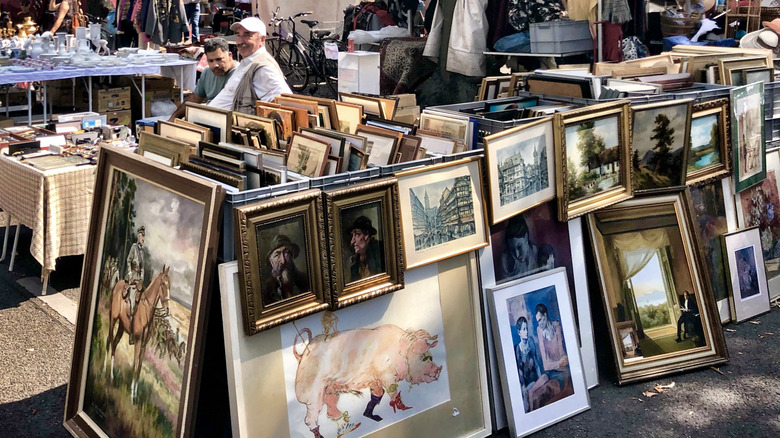 Artwork at a flea market