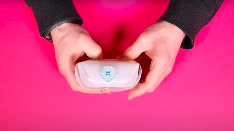 Sandwich holder made of a milk jug