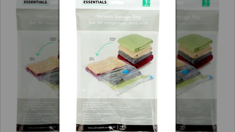 Vacuum storage bags at Dollar Tree