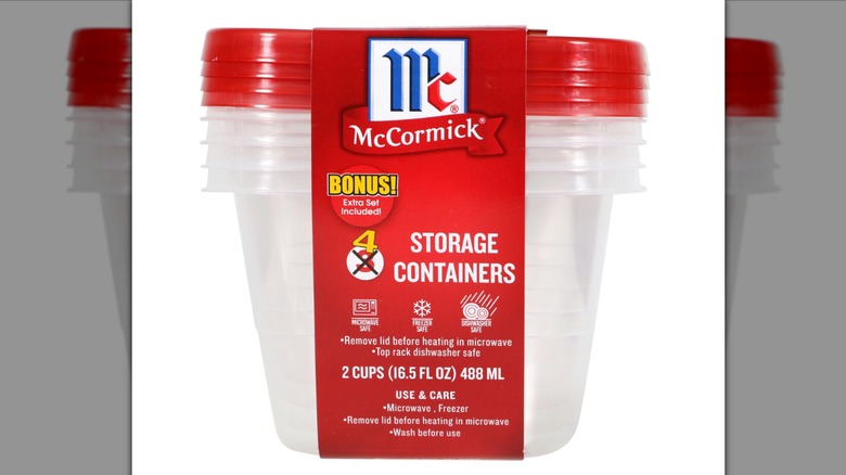 McCormick two-cup food storage containers from Dollar Tree