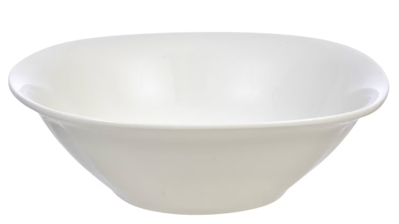Royal Norfolk's contemporary square white bowl at Dollar Tree