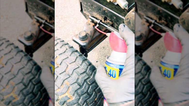 Lubricating steering component with WD-40