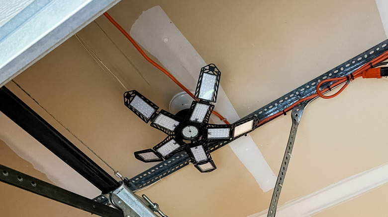 Smart lights in a residential garage