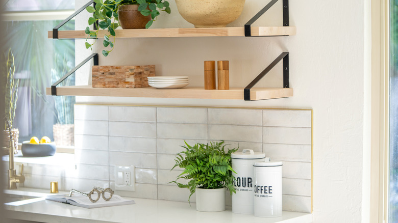 white subway tile in a modern kitchen