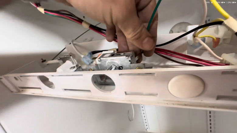 Connecting a new thermostat in a Kenmore refrigerator