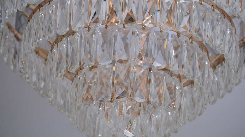 A crystal chandelier