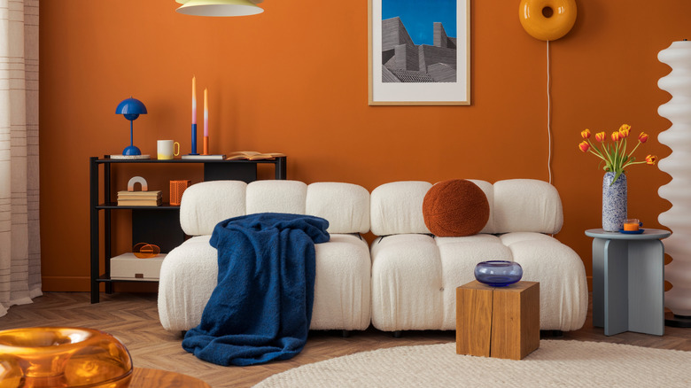 uniquely shaped marshmallow-like couch