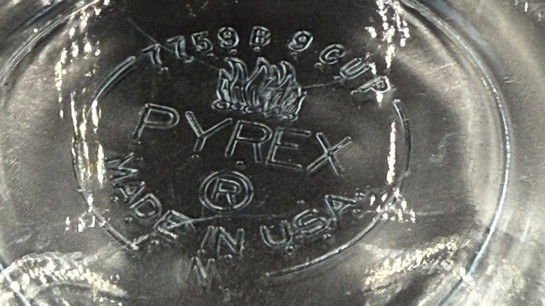 Pyrex Flameware backstamp from a coffee percolator