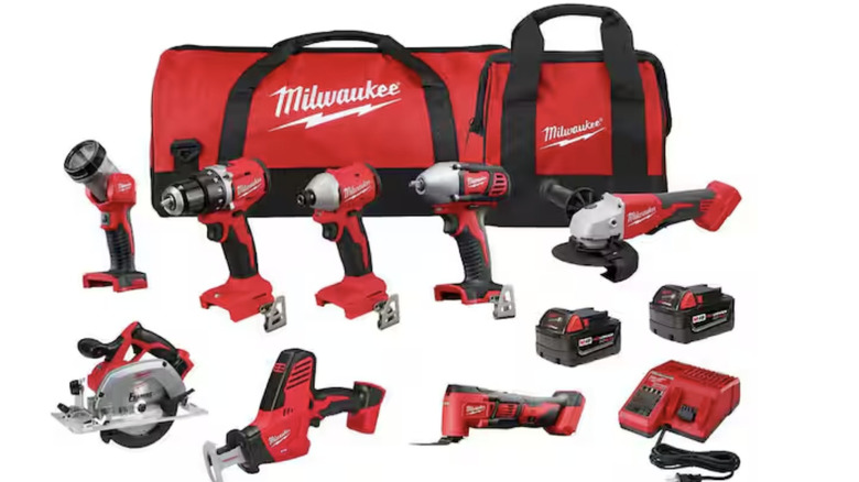 Set of cordless Milwaukee tools from Home Depot