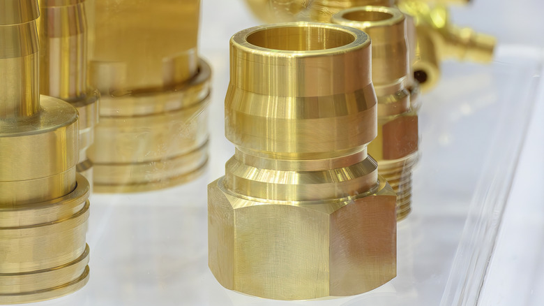 Brass garden hose quick-connect fittings and other fittings
