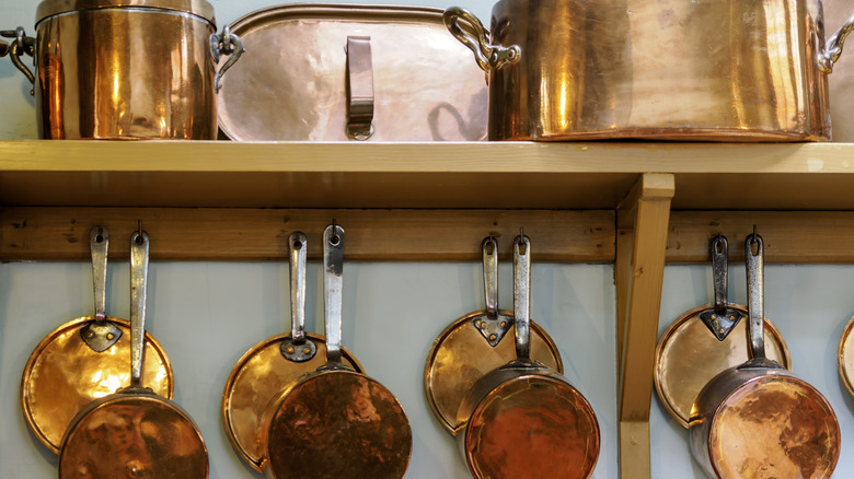 Copper pots and pans