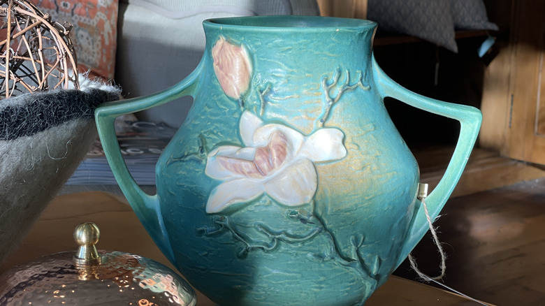 Signature Roseville pottery vase