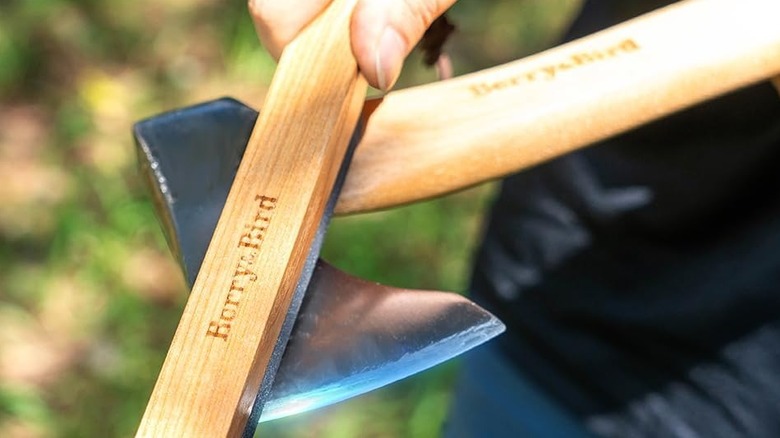 Berry and Bird sharpening stone garden tool sharpener with ashwood handle
