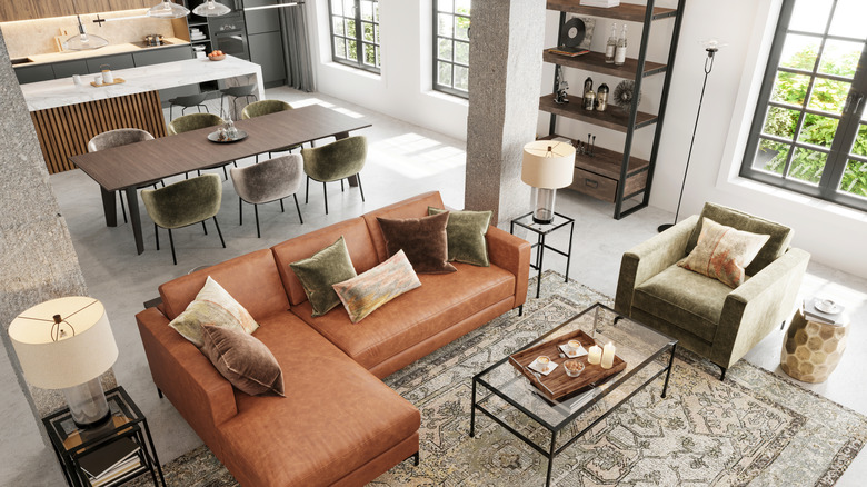 Modern open-concept living space