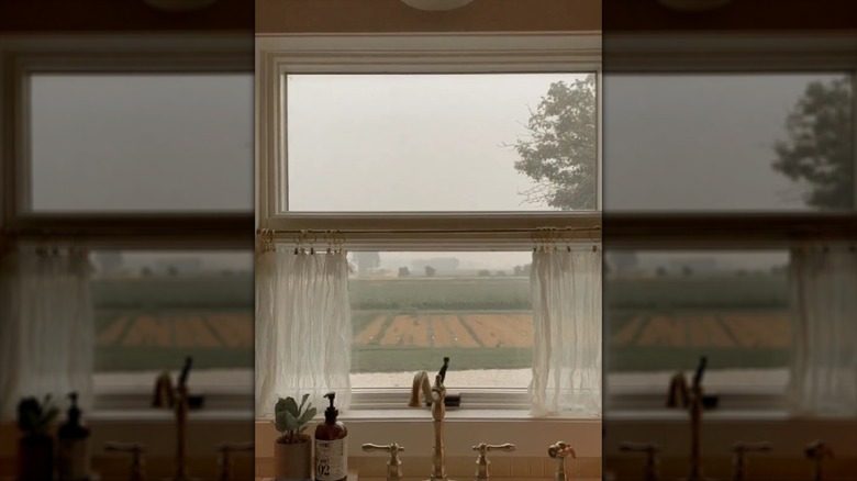 Cheesecloth cafe curtains