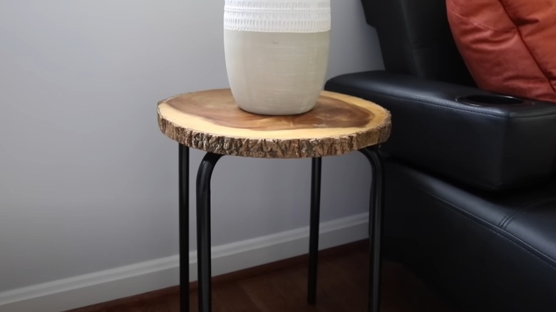 DIY IKEA stool corner table