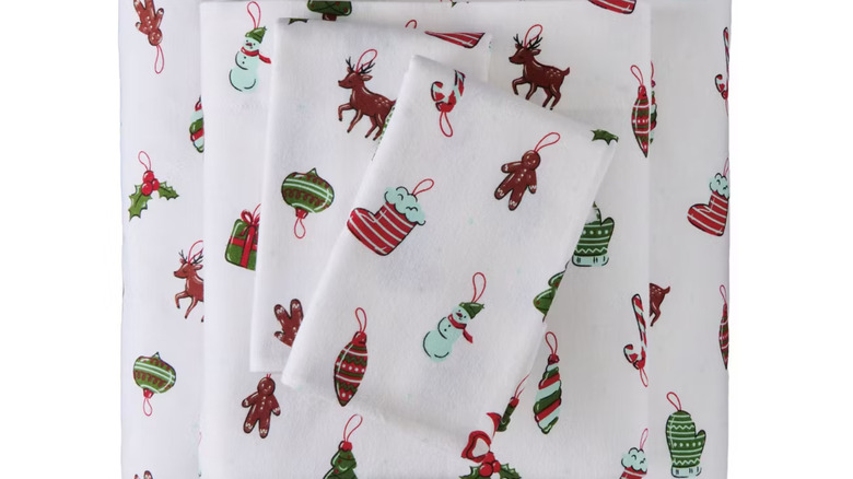 Aldi's Merry Moments flannel sheet set