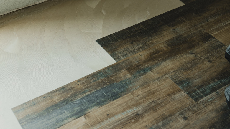 Installing textured, wood-look luxury vinyl plank flooring