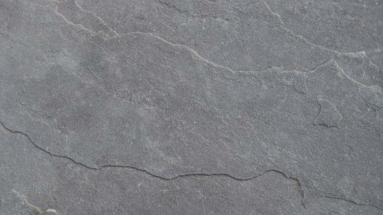 Close-up view of bluestone and its natural ridges