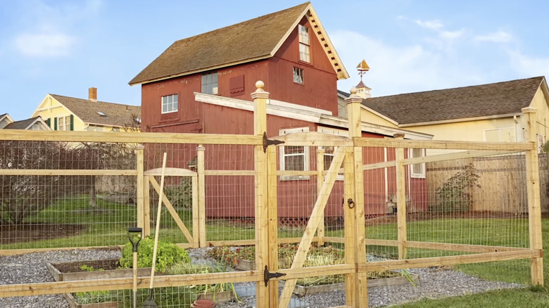 Completed garden fence