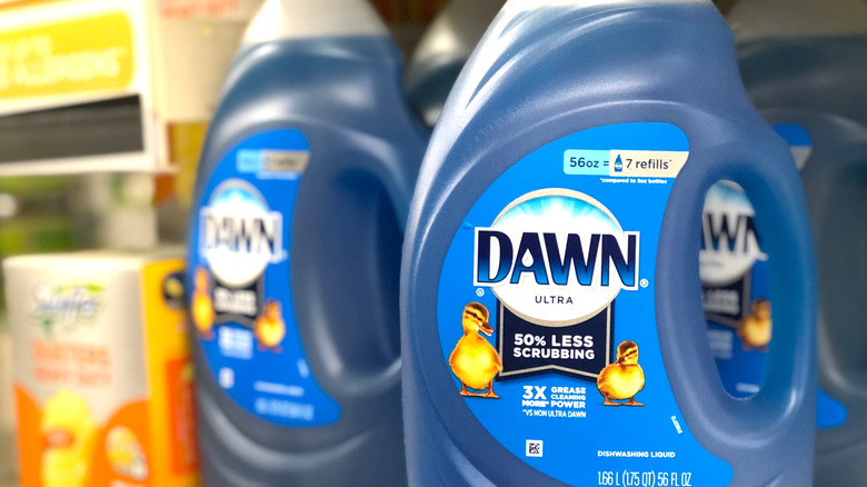 Dawn dish soap on store shelf