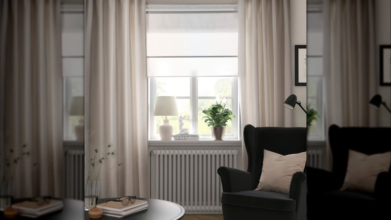IKEA LENDA curtains in a living room