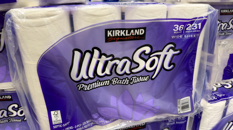 Kirkland ultra soft bath tissue in packaging