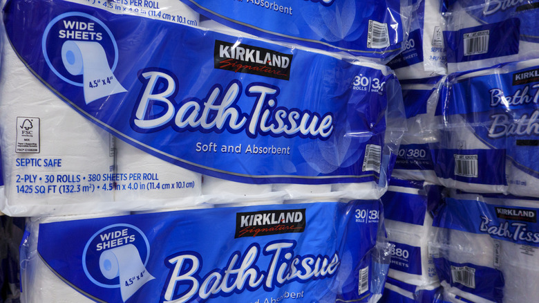 Kirkland signature bath tissue in package
