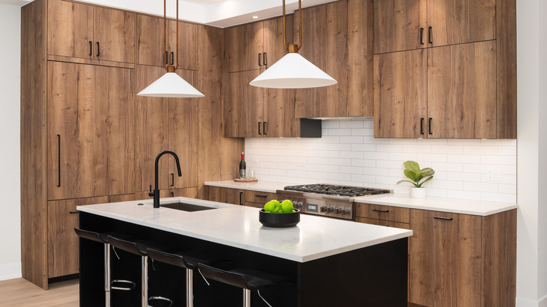 classic subway tiles in a modern kitchen