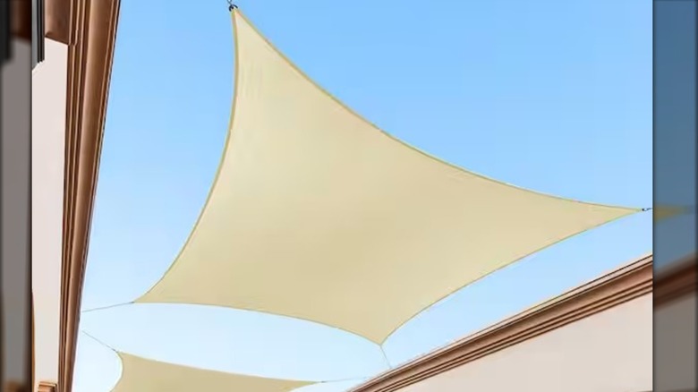 COLOURTREE shade sails stretched out over a patio area